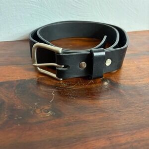 Tanner Goods Belt Mens Size 32 Black Casual Workwear Brushed Buckle